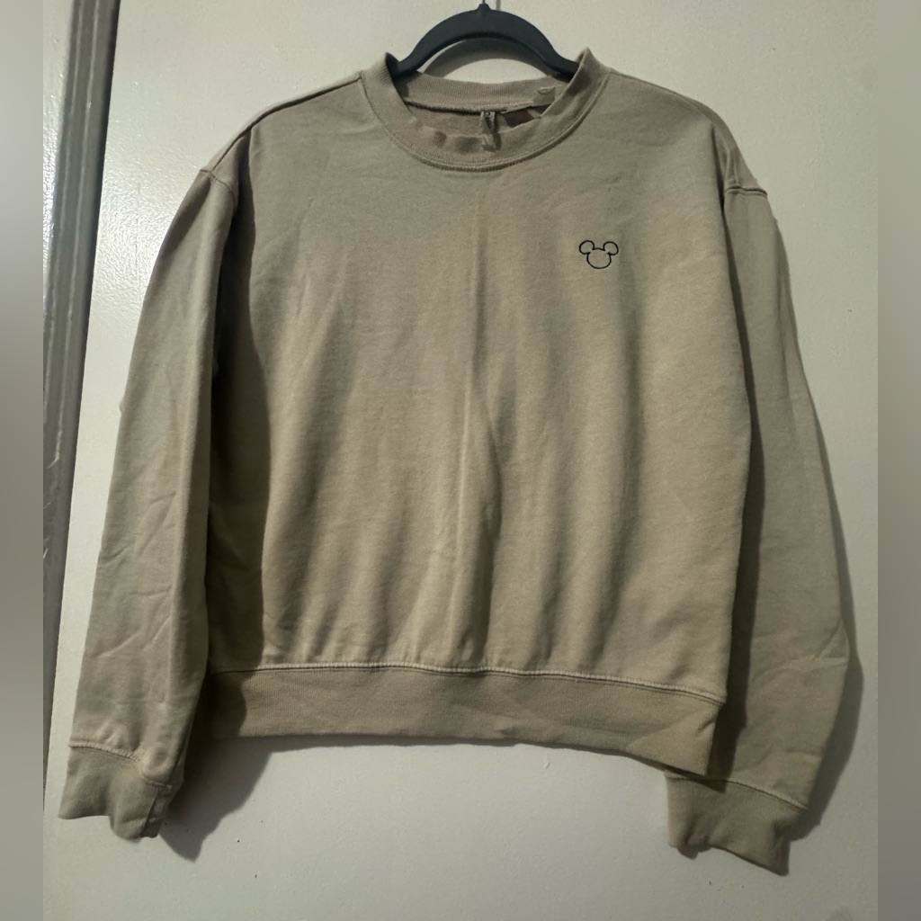 Womens Beige Sweater With Embroidered Logo